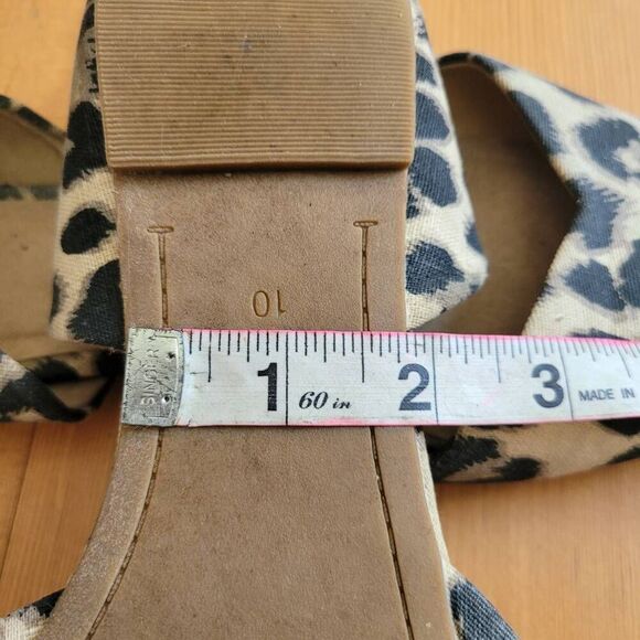 Old Navy pointed toe leopard print d'orsay flats preppy neutral office workwear - Picture 8 of 10